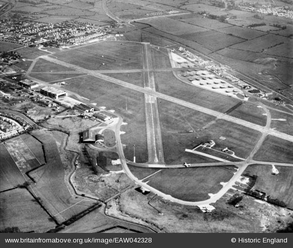Aerial view of RAF Ruislip, Hillingdon, Middlesex, England. Credit eaw042328 Britinfromabove website