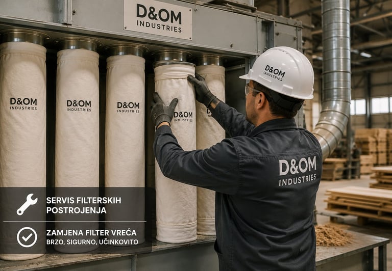 servis filter vreća u drvnoj industriji d&om industries