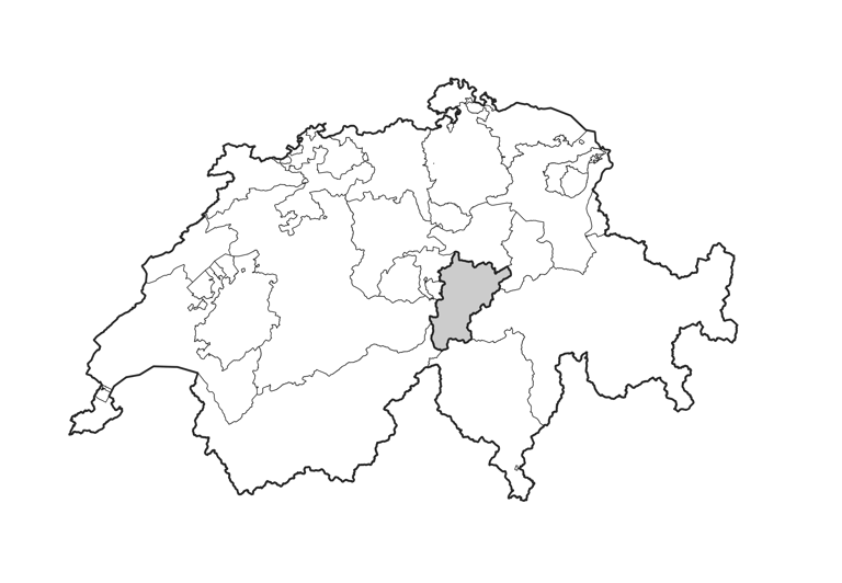 Location of the Canton of Uri in Switzerland