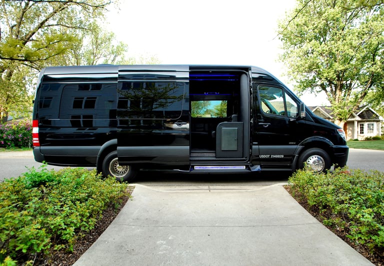 10-14 passengers Mercedes Sprinter Limo for weddings, birthdays, proms in NJ, NY, MA, CT  