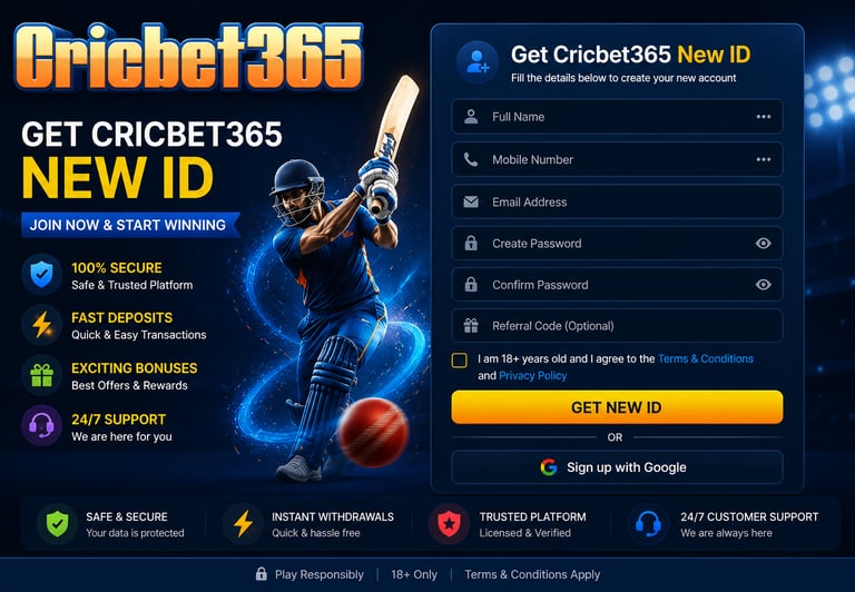 Get cricbet365 New id