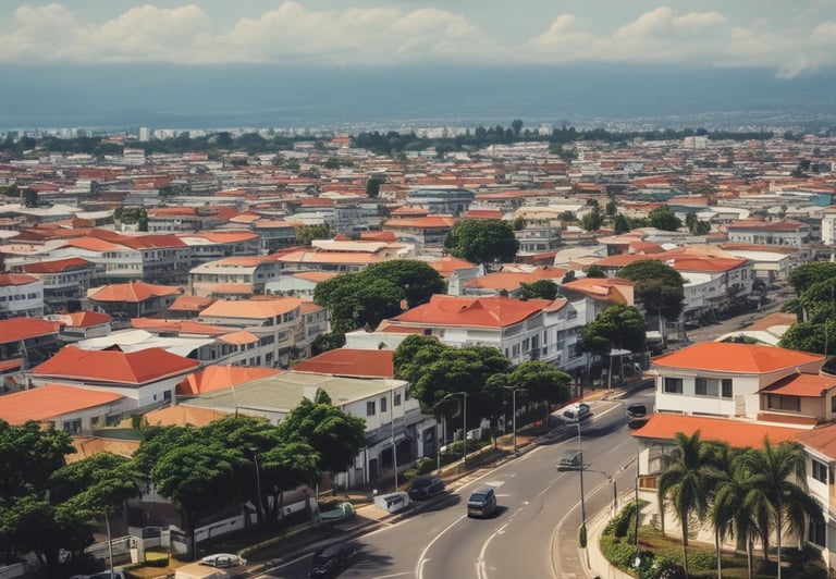 une image de la ville de malabo en guinee equatoriale dans le style voyage evasion