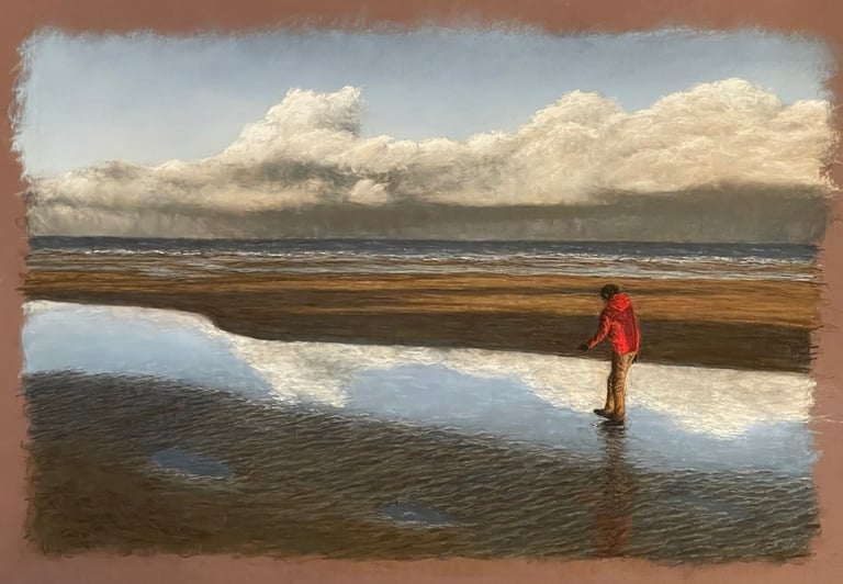 Tableau au pastel - Je marche sur l'eau