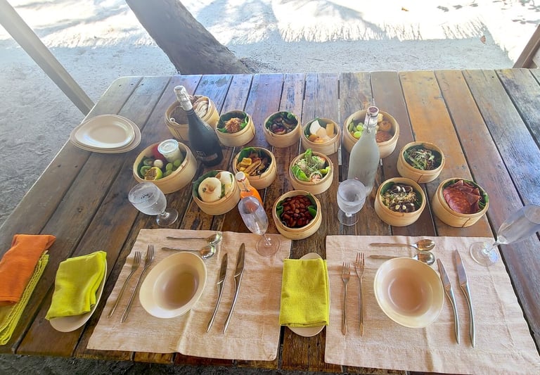 Six Senses Laamu Maldives sandbank picnic