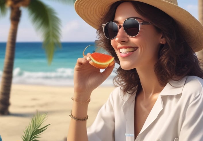 A person stands in front of a food truck with a sign that says 'Only Cash.' The truck advertises various kinds of halal food items such as chicken over rice, lamb over rice, and falafel over rice. The person is wearing a warm jacket and a beanie, suggesting a cold environment, and the truck's images and text are vibrant and colorful.