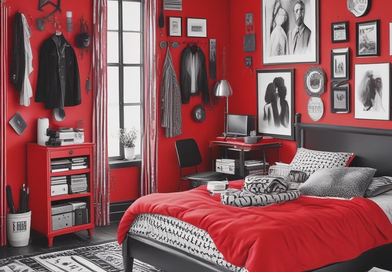 Cozy and inviting romantic bedroom setting with soft lighting and elegant decor