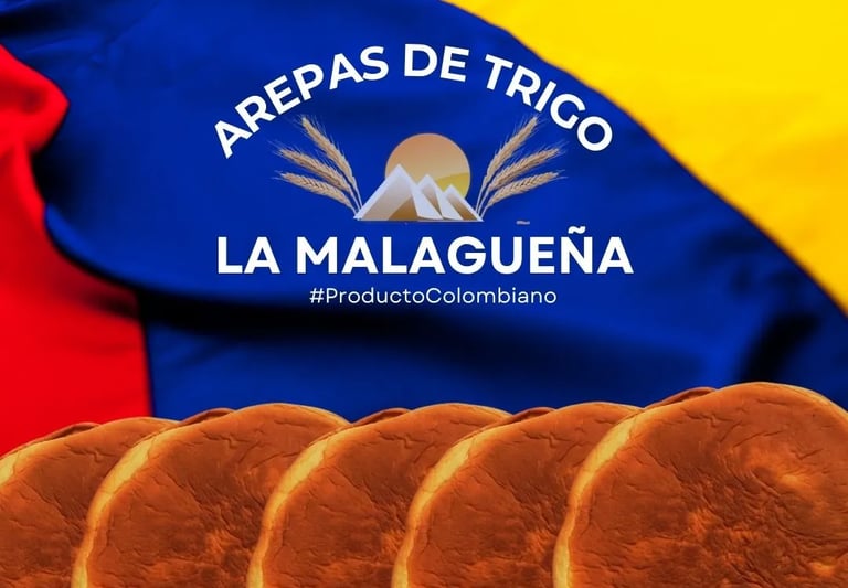 Arepas de Trigo La Malagueña. Distribuye un producto tradicional, de excelente calidad