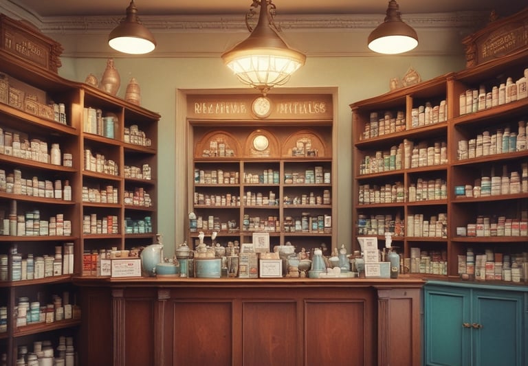 A vibrant display of health and wellness products.