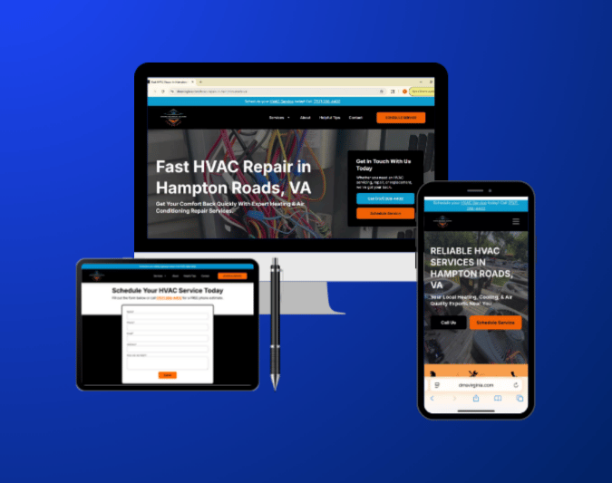 hvac website design