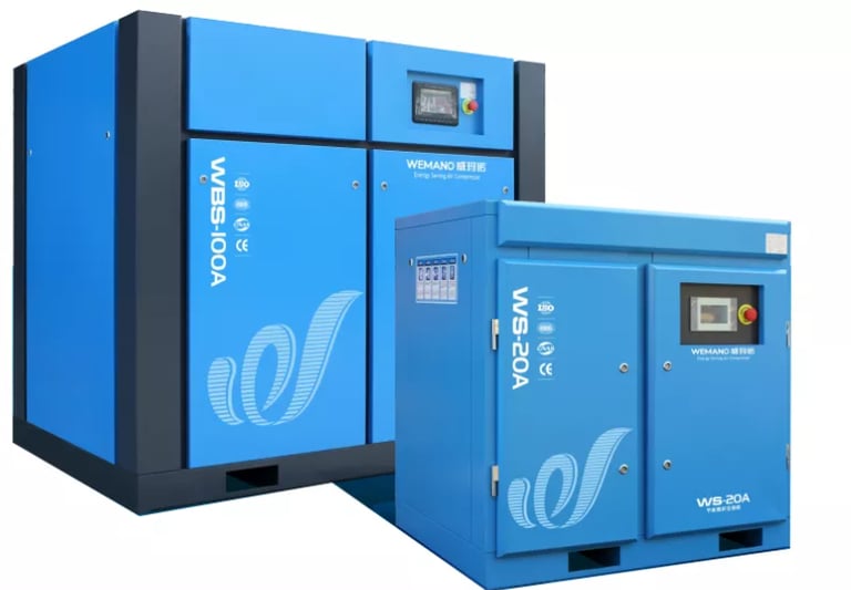 screw air compressor used in automotive manufacturing and repair