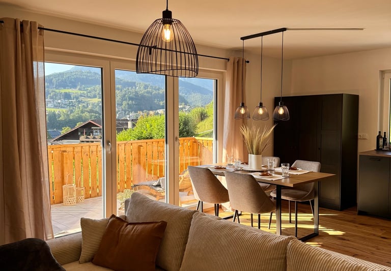 Ferienwohnung in Berchtesgaden, Ferienwohnung mit Bergblick und Balkon