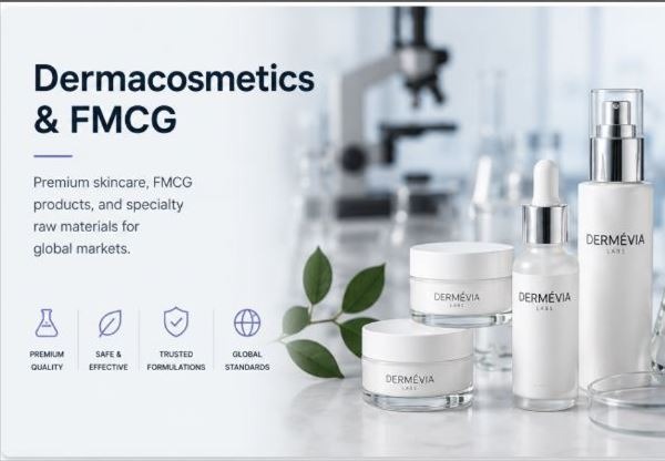 Dermacosmetic ingredients and skincare supply sourcing