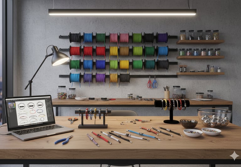 Atelier de fabrication de bracelets de boules