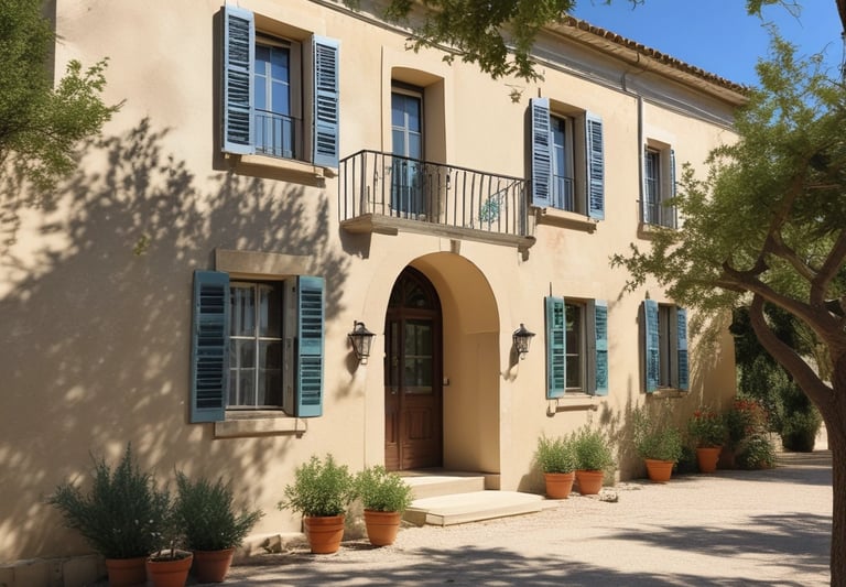 Cozy Alpilles countryside villa surrounded by olive trees and hills