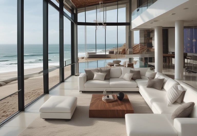 Luxurious beachfront property in Cancun.