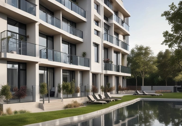 Modern villa with a pool in Riviera Maya.