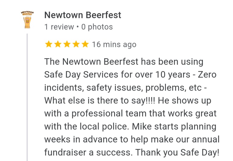 Google 5 Star Review