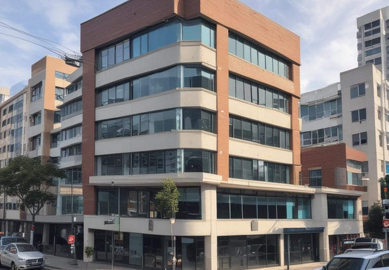 blue and white concrete building under blue sky and white clouds during daytime
