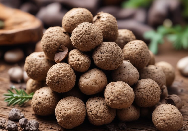 A selection of luxurious truffle products displayed elegantly.