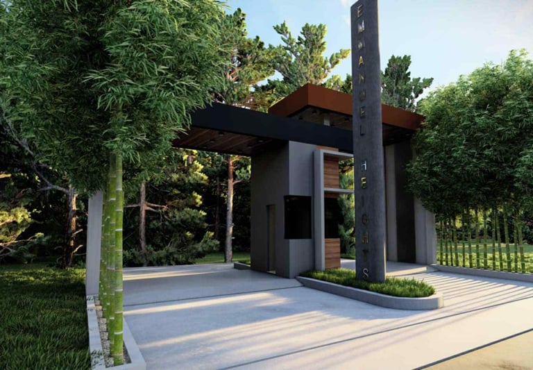 a small house with a small garden and a small garden