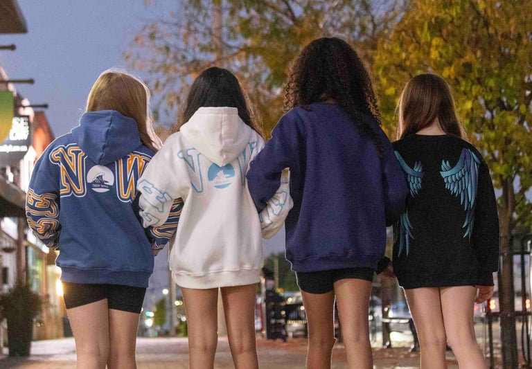 Teenwave kids wearing trendy cotton outfits, stylish kidswear made in Egypt