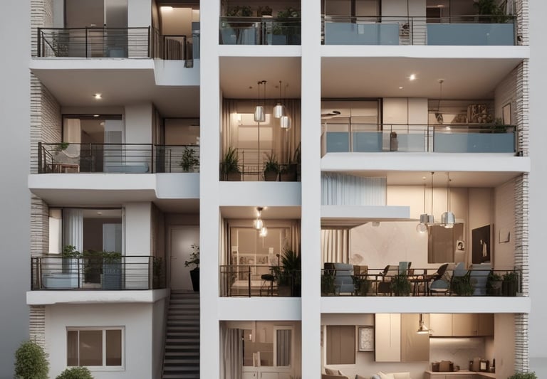 a building with a fence around it