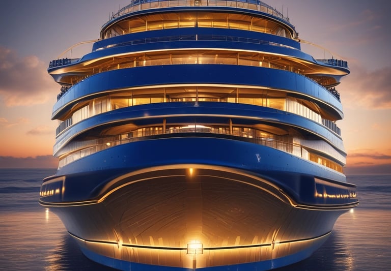 Expansive commercial office tower with sleek glass exterior and city skyline backdrop.