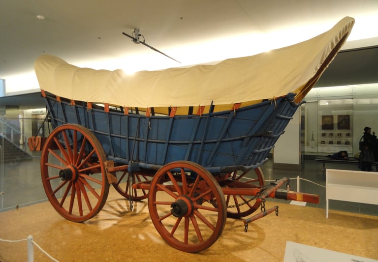 A Conestoga Wagon used by early settlers to cross the Allegheny Mountains