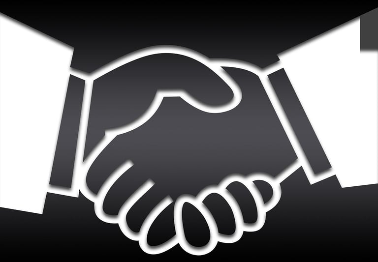 a handshake with a handshake with a handshake