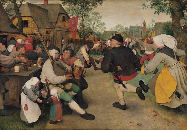 The Peasant Dance, Pieter Bruegel the Elder, 1567, Kunsthistorisches Museum, Vienna