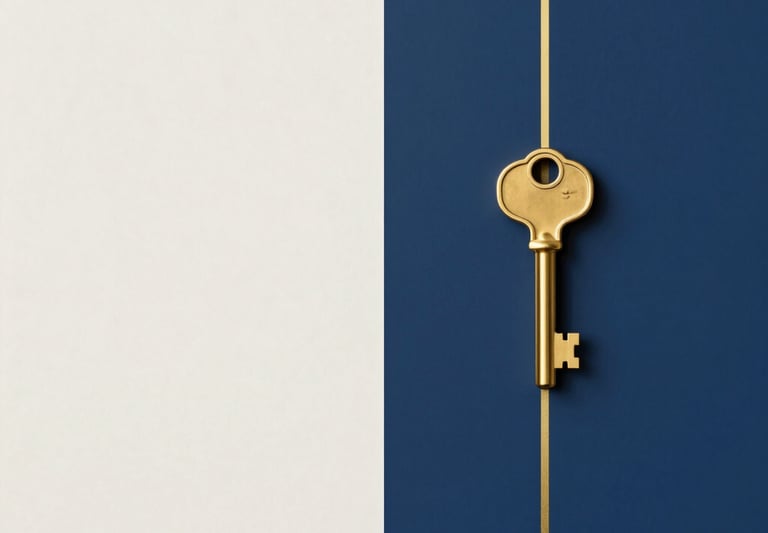 Elegant navy blue and gold minimalist logo of Carte Blanche on a white background.