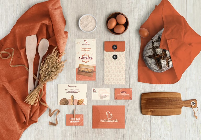 identité visuelle du logo de la poulangerie