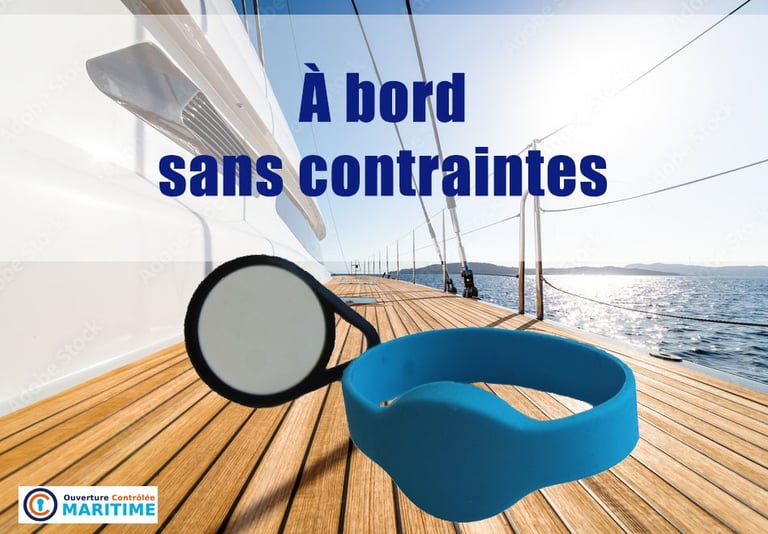 ouverture avec un badge ou un bracelet étanche