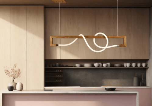 lampadario sospensione pendente artigianale in legno massello luce di qualità led