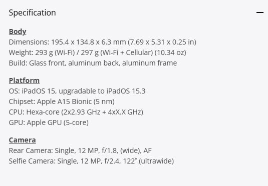 IPAD MINI 6 (2021) WIFI
