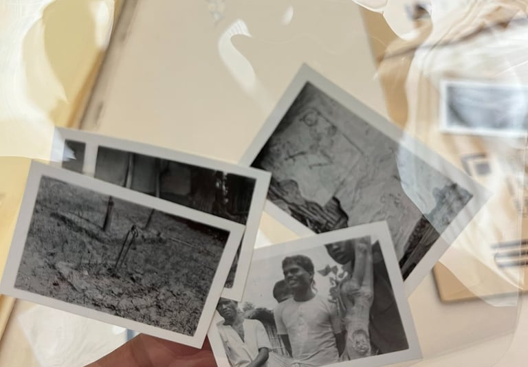 Historical photographs from Bihar held for archival research