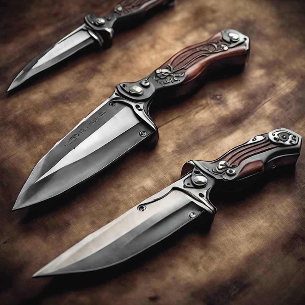best knife for begginers three blades on a table
