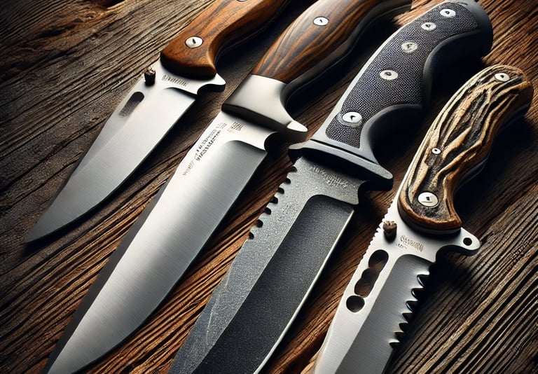 Custom knives tailored for every adventure – culinary, hunting, survival. Precision meets purpose.