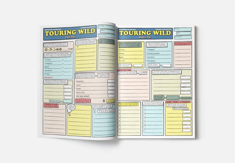 Comic book travel planner