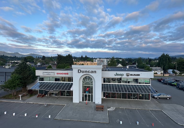 Duncan dodge building, exterior commercial painting