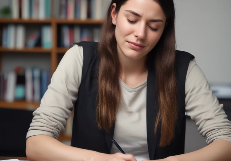 A person smiling confidently during a one-on-one coaching conversation in a cozy setting.