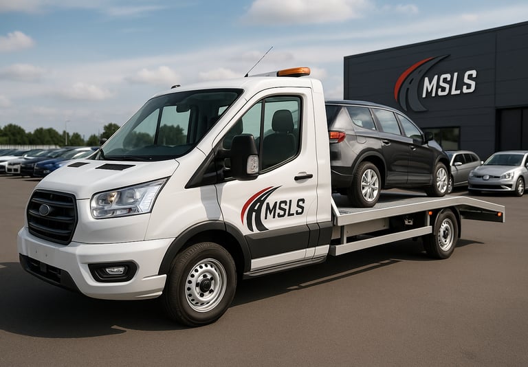 MSLS furgonas perveža vieną automobilį.