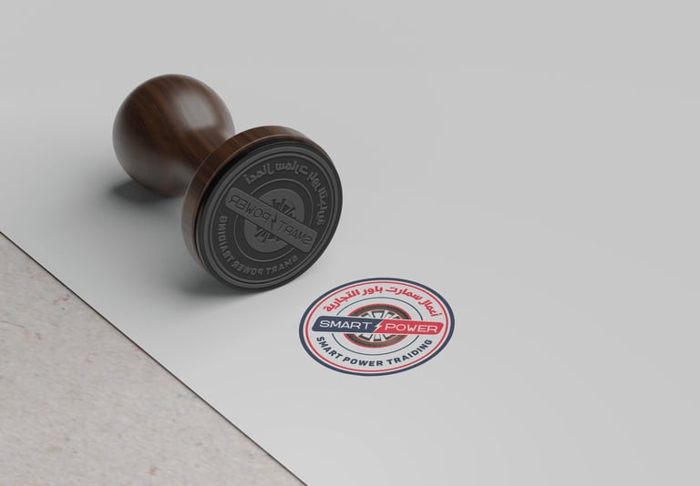a stamp on a piece of paper