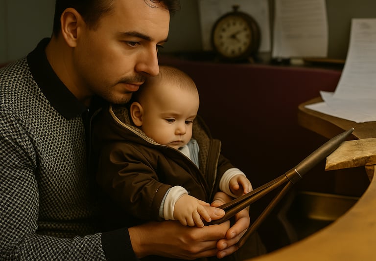 joyero y su hijo trabajando anillo