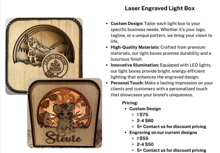 Light box pricing
