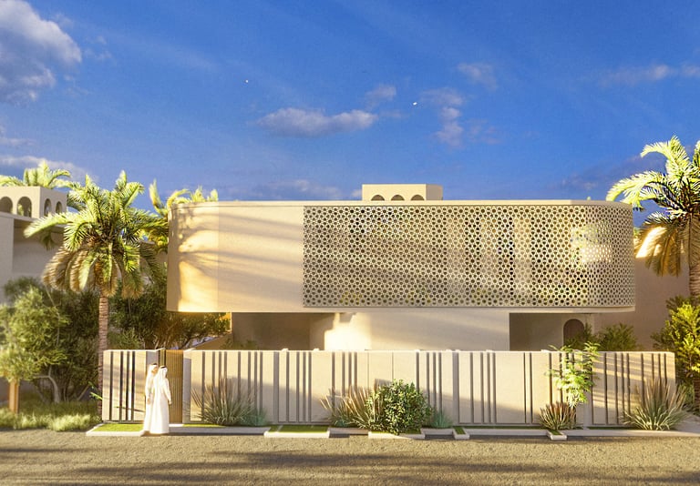 Full facade view, House of the Future 2024 concept by Moori Interiors