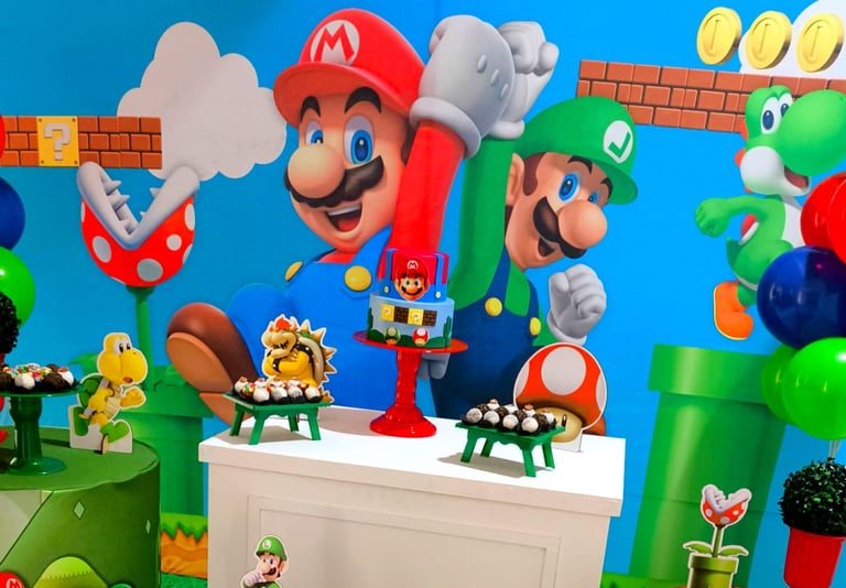 decoracao festa mario bros