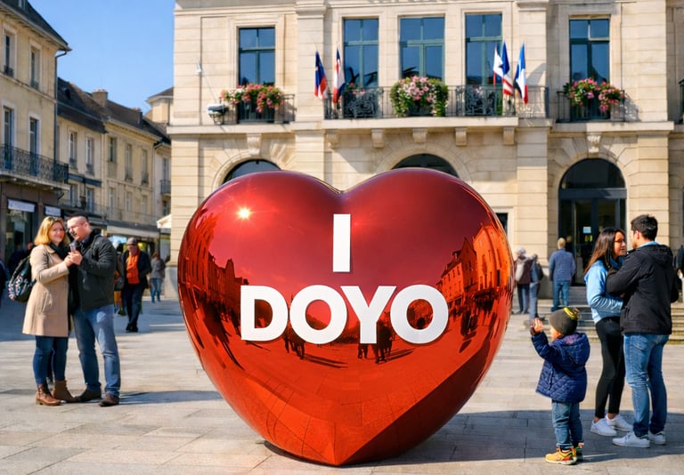 Sphère monumentale en ville