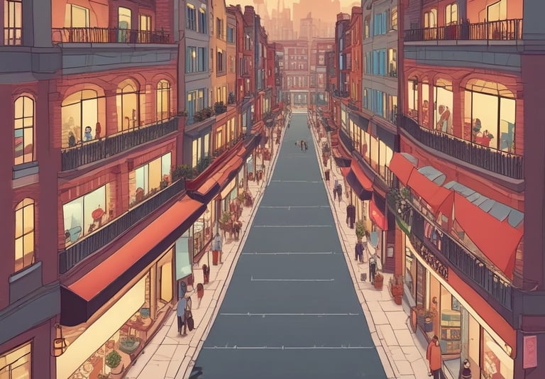 A focused business meeting where a team discusses growth strategies using charts and laptops.