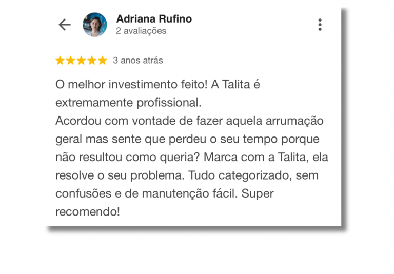 Talita Tavares / Personal Organizer - Organização Residêncial / Cursos / Ebook / Consultoria